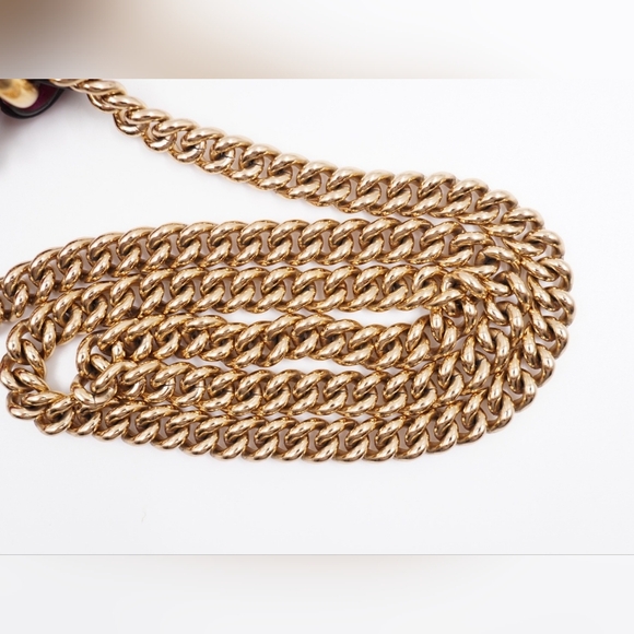 BX35 💕 GUCCI Padlock Shoulder Bag GG Coated Canvas and Leather - Picture 11 of 15